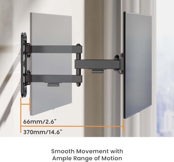 Produktbild Wiltec TV Halterung 13"–43" TV Wandhalterung schwenkbar 20kg Fernsehhalterung (Wand, 43", 20 kg)