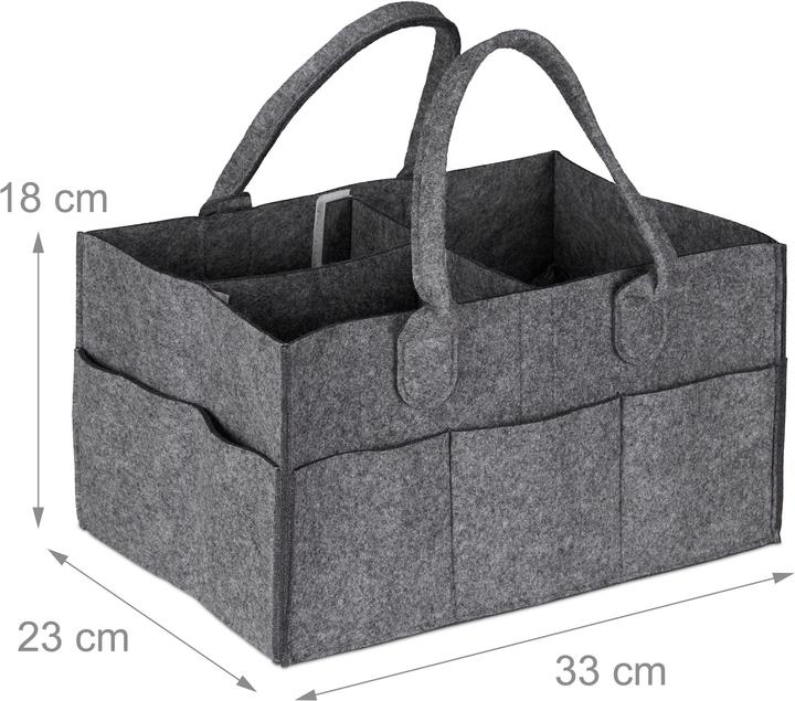 Actual product image Relaxdays Baby Diaper Caddy (1 x, 33 x 23 x 34 cm)