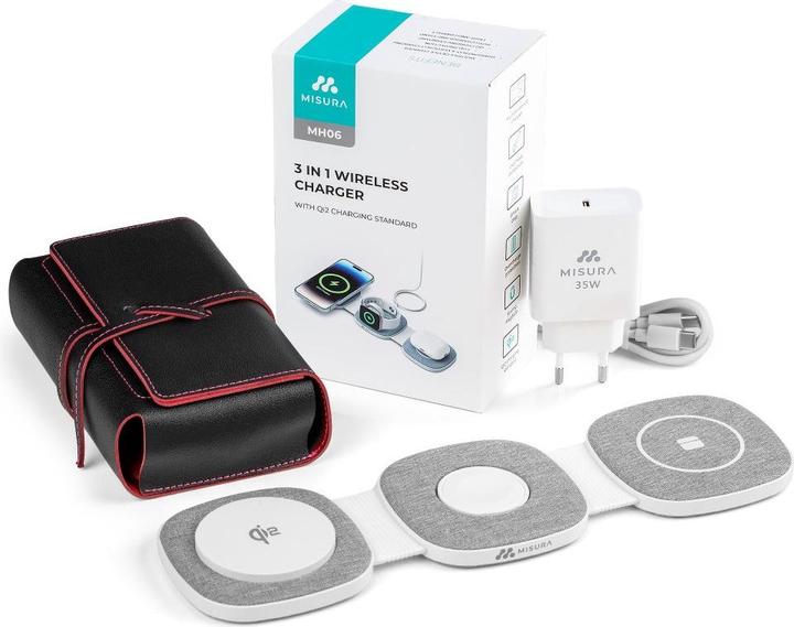 Image du produit Misura MH06 Chargeur magnétique sans fil pliable - WHITE (35 W)