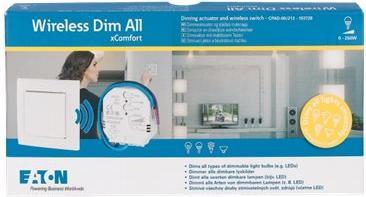 Actual product image Eaton xComfort Wireless Dimm All package pre-programmed