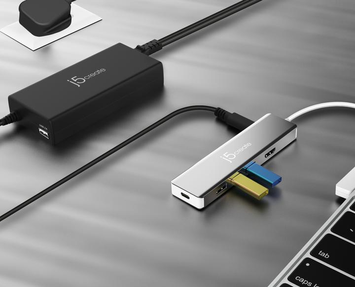 Image du produit j5Create JUP2290C 100W PD USB-C® Super Charger - EU, Black, includes 1.2 m cable, Universal, Indoor (100 W)