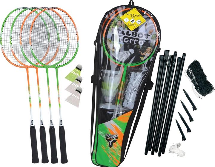 Actual product image Talbot Torro Badminton Set 4 Attacker Plus