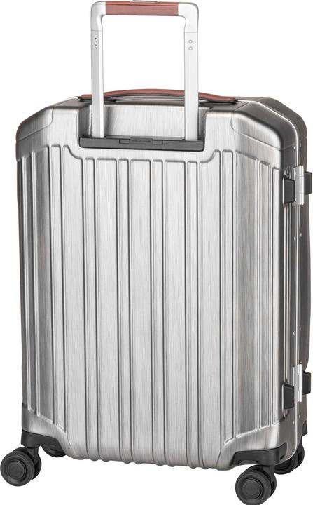 Actual product image Piquadro PQ-Light - Fast-Check Hand Luggage Hard Shell Trolley Black/Leather (37 l, Hand luggage (up to 50 litres))