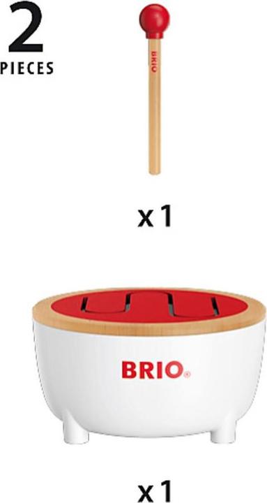 Produktbild Brio Holz Musikinstrument Trommel (Deutsch, Französisch, Italienisch, Englisch)