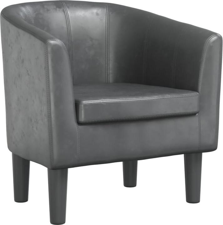 Image du produit VidaXL Clubsessel Grau Kunstleder,Farbe: Grau,Material: Kunstleder