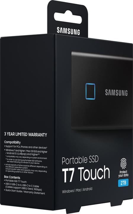 Actual product image Samsung Portable T7 Touch (2000 GB)