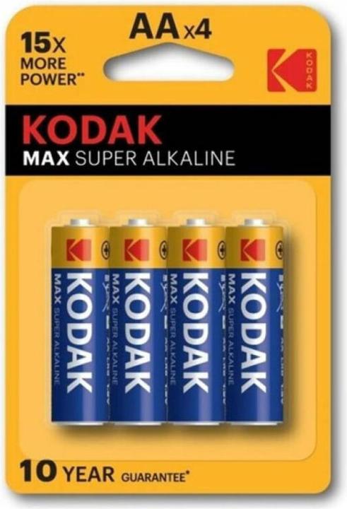 Kodak Max Pile Alcaline AA Lr6 Blister * 4 (4 pcs, AA, 2800 mAh)