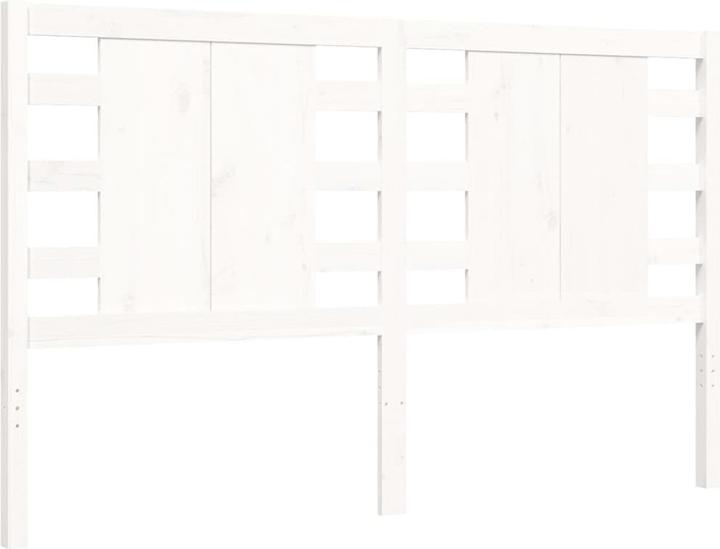 Image du produit VidaXL Massivholzbett mit Kopfteil Weiss 5FT King Size (150 x 200 cm)