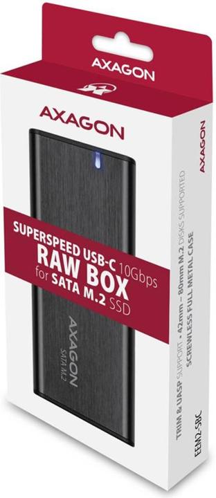 Produktbild Axagon EEM2-SBC externes Gehäuse für M.2 SSDs USB-C 3.2 Gen 2 (M.2 2280)