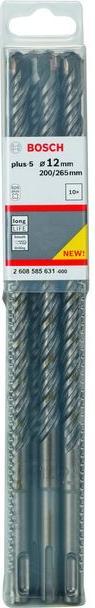 Actual product image Bosch Professional Zubehör Hammer drill SDS plus-5, 12 x 200 x 265 mm, pack of 10 (12 mm)