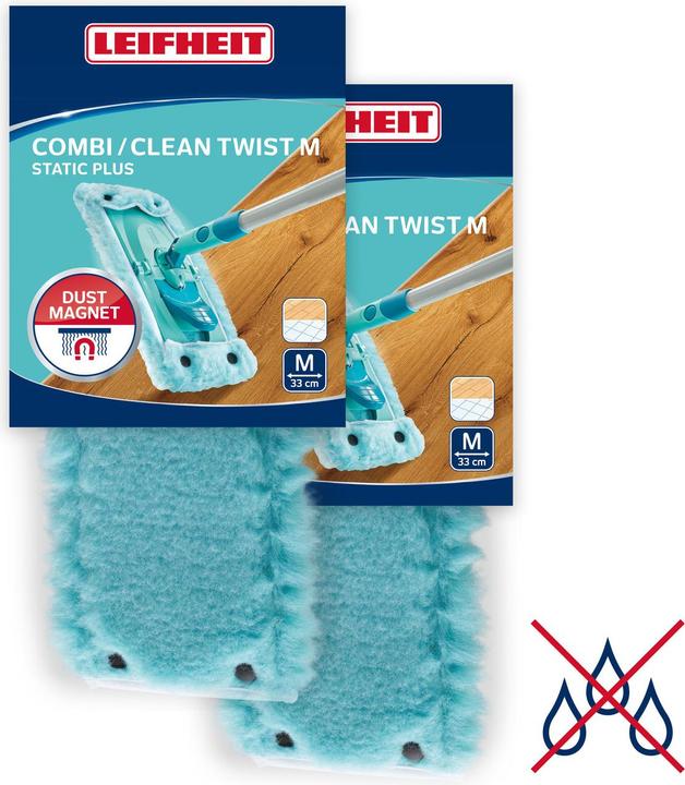 Actual product image Leifheit Wiper cover CLEAN TWIST M / Combi M static plus 2-pack (2 pcs.)