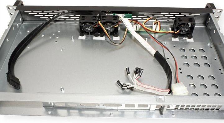 Actual product image Intertech IPC 1HU-K-125L 48,26cm 19inch 1RU IPC enclosure w. 1x 8,9cm 3,5inch int. o 2x 6,35cm 2,5inch i...
