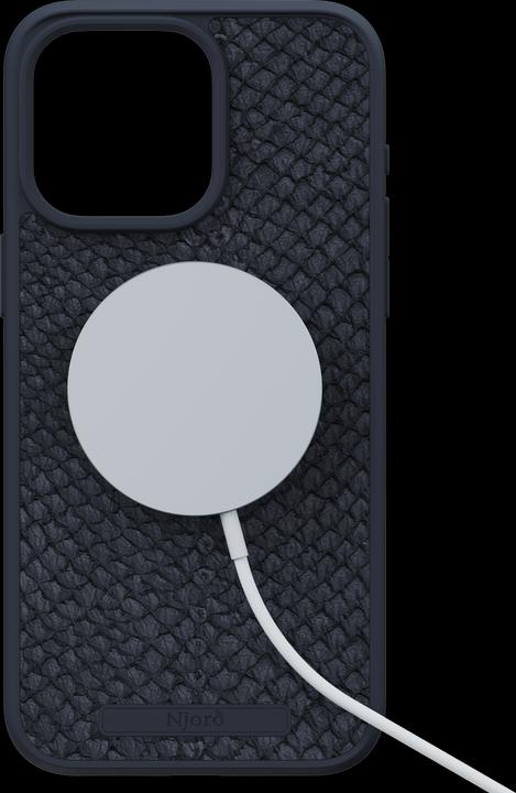 Produktbild Njord Hard-Cover Salm.Leather Magsafe Case Black (Apple iPhone 15 Pro Max)