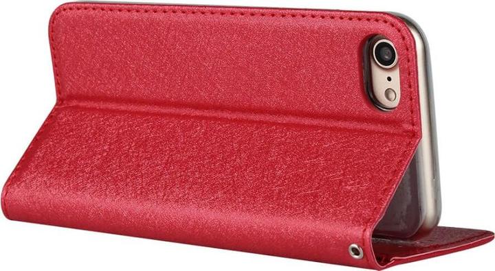 Produktbild Cover-Discount iPhone SE / 8 / 7 - Silk Texture Flip Case rot (Apple iPhone 8, Apple iPhone 7)