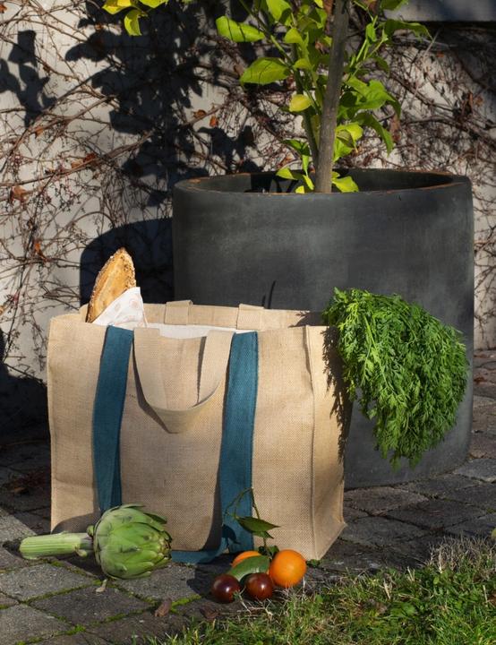 Produktbild Pebbly Tasche XL, natural, dunkelblau 41x35x20cm