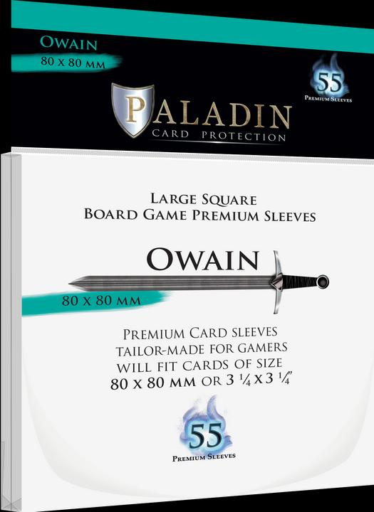 Image du produit Paladin Premium Clear Sleeves - Large Square Card (55) - (80x80 mm, Owain)