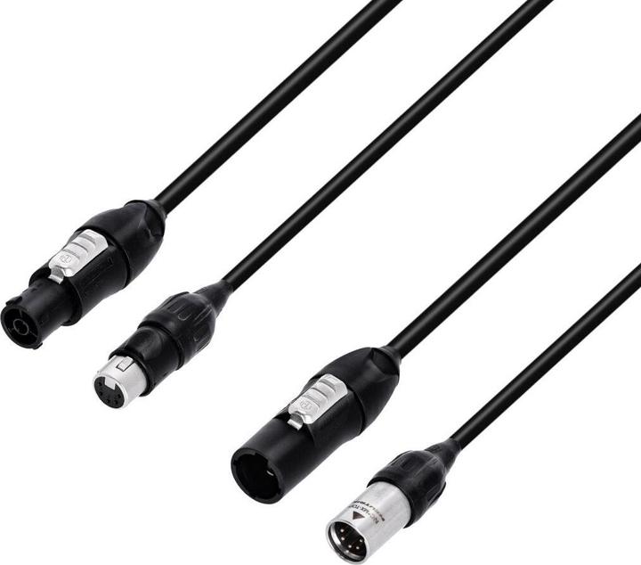 Actual product image Adam Hall 8101 PSDP5 0150 N IP65 - Hybrid cable mains & DMX Neutrik powerCON TRUE1-TOP® & 5-pin XLR IP65 | 1.5 (0.40 m)