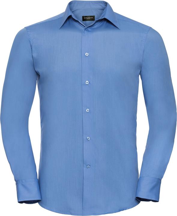 Russell Collection Popeline Hemd Langarm Pflegeleicht (4XL)