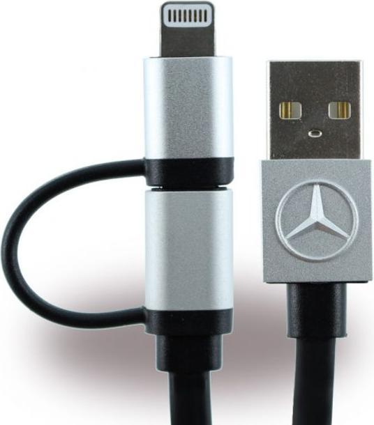 Produktbild Mercedes Mfi Lightning With Micro Usd Cable - 1 Meter - Black (1 m, USB 3.2 Gen 1)