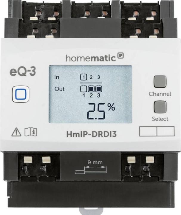 Actual product image Homematic IP Dimming actuator for DIN rail mounting 3-fold (Dimming actuator)