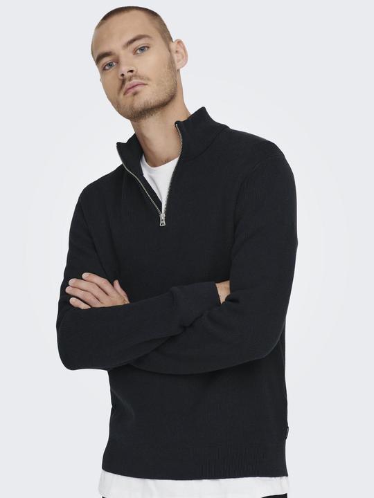 Produktbild Only & Sons Onsphil Reg 12 Struc Half Zip Knit Noos (XS)
