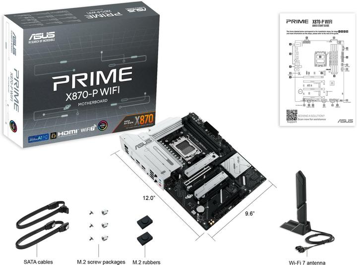 Actual product image ASUS Prime X870-P WIFI (AM5, AMD X870, ATX)