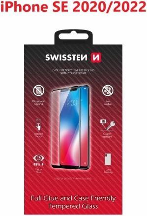 Image du produit Swissten Cadre en verre couleur pour iPhone SE 2 (2020)/SE 3 (2022) - Noir (1 pièce(s), Apple iPhone SE (3ème génération), Apple iPhone SE (2ème génération))