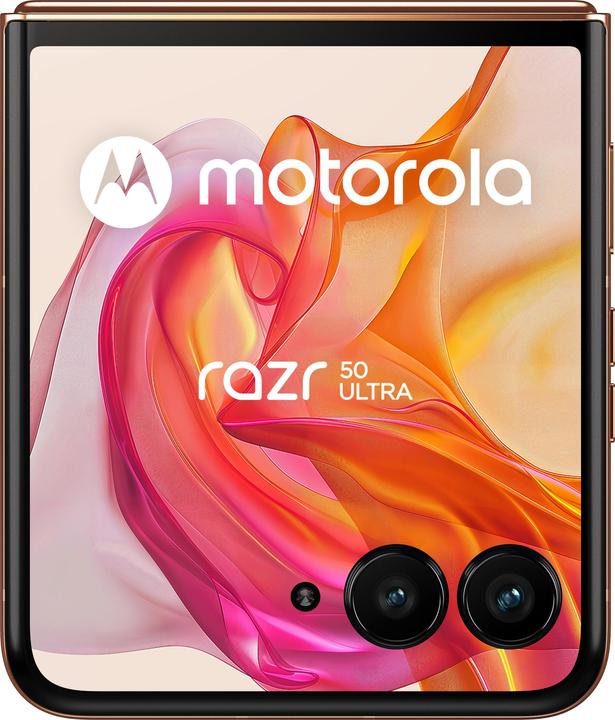 Actual product image Motorola Razr 50 Ultra (512 GB, Peach Fuzz, 6.90", SIM + eSIM, 50 Mpx)