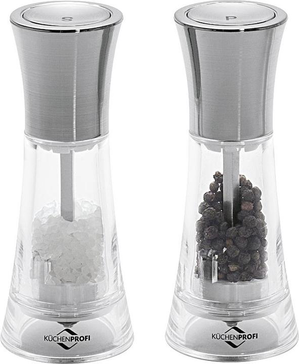 Actual product image Küchenprofi New York salt and pepper mill set stainless steel (Salt, Pepper)