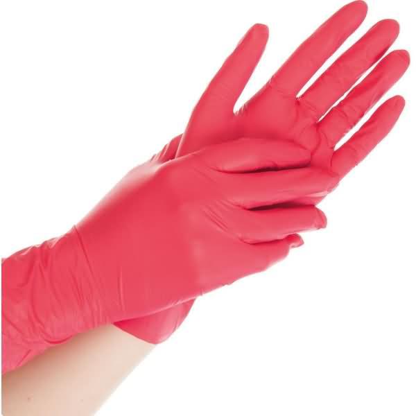 Produktbild Hygostar Nitrilhandschuhe SL Rot M (M)