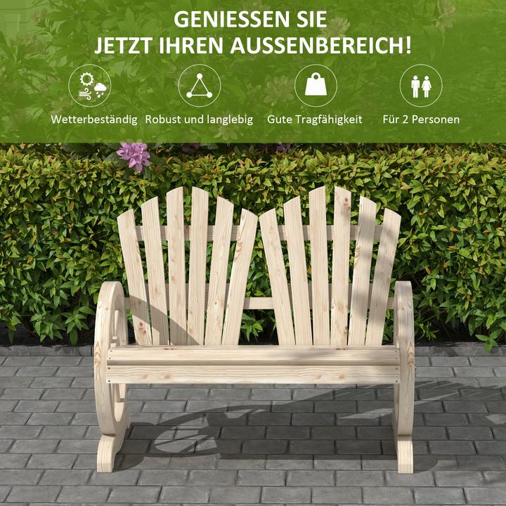 Produktbild Outsunny Gartenbank im Wagenrad-Design