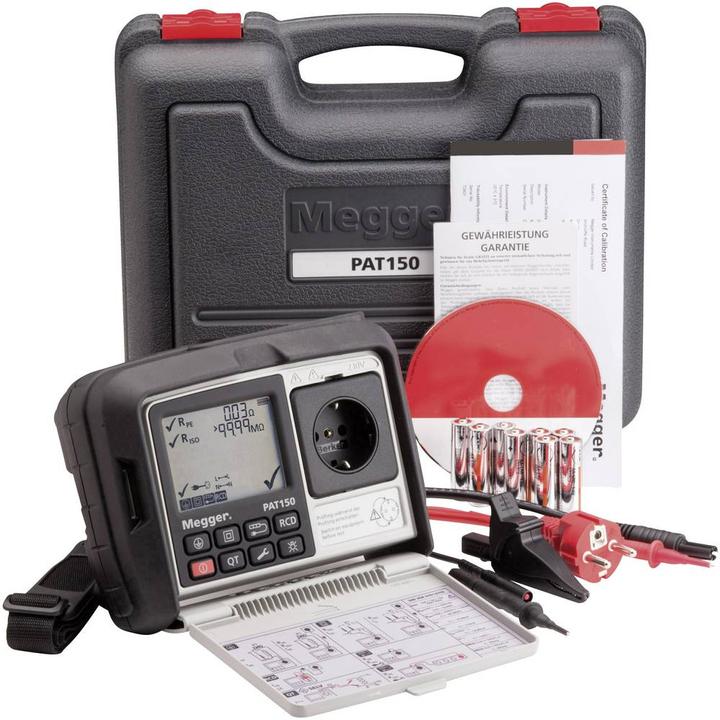 Megger PAT150-EN Tester VDE DIN VDE 0701-0702, DGUV regolamento 3, BGV A3, EN 62638 (1003-068) (CAT II 300V)