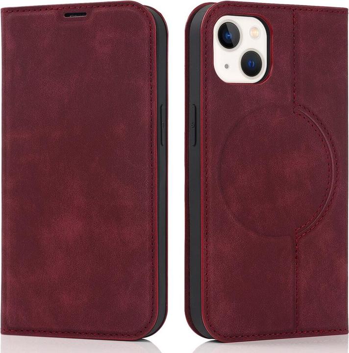 Produktbild Cover-Discount iPhone 15 - MagSafe Flip Case RFID rot (Apple iPhone 15)