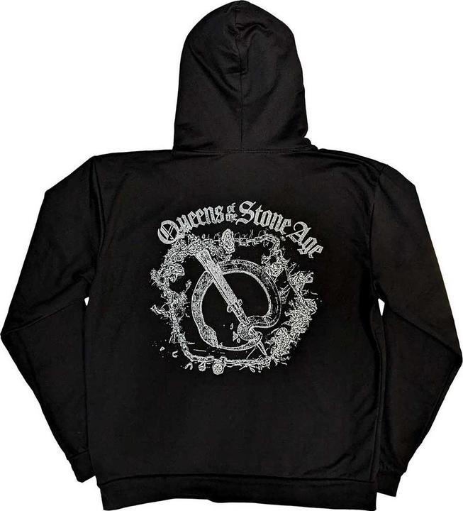 Actual product image Queens Of The Stone Age Unisex Adult Floral Chains Hoodie (XL)