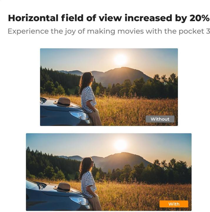 Actual product image K&F Concept 1.2x Anamorphic Filter (DJI Osmo Pocket 3)