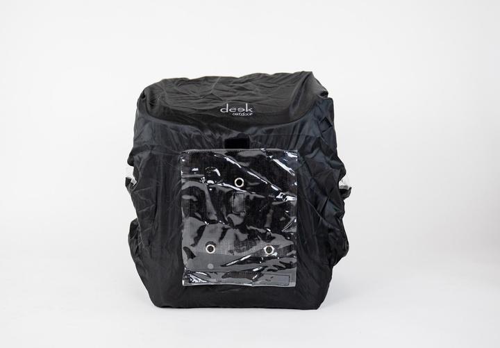 Image du produit Deek Pets Housse de pluie pour sac à dos pour chien, noir (Chien, Respirant)