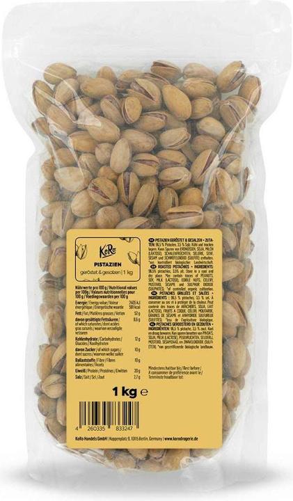 Image du produit KoRo Graines de pistache en coque, grillées & salées (1000 g)