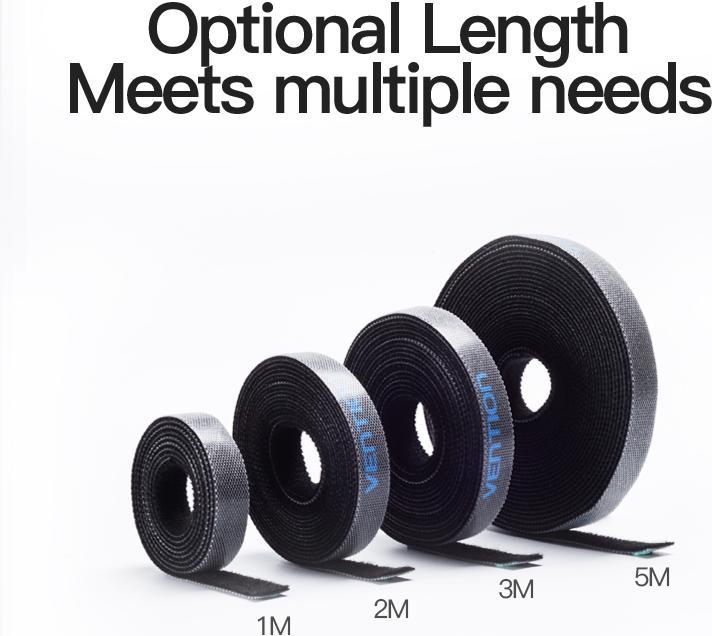 Actual product image Vention Cable Organiser Strap KAABI 3m Black (3000 mm, 1 pcs.)