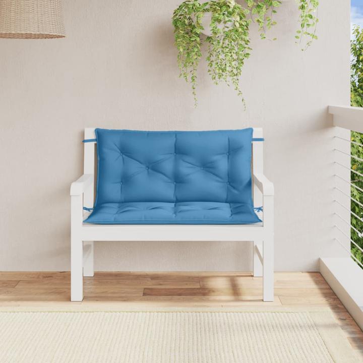 Image du produit VidaXL Coussins de banc de jardin 2 pcs. tissu (100 x 50 x 7 cm)