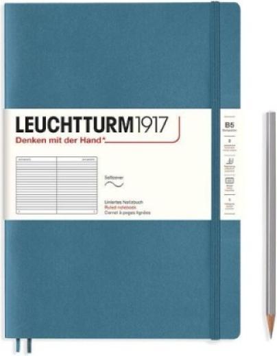 Image du produit Leuchtturm1917 Carnet SOU. Comp. B5 lig. Stone Blue (À rayures, Couverture souple)