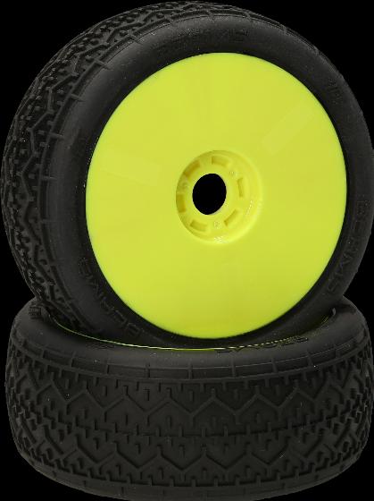 Immagine prodotto HB Racing HB Beams Mounted Tire (ruota rosa/gialla/1:8 Buggy)