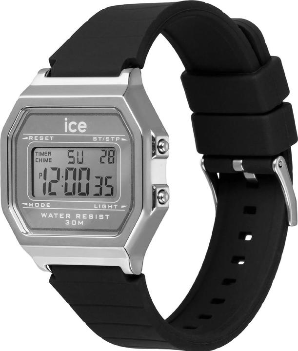Actual product image ICE Watch ICE-Watch ICE digit retro - Metal silver mirror - Black - Small wristwatch (32 mm)