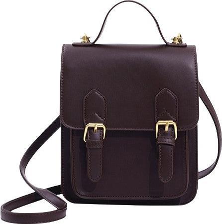 Image du produit Only-Bags.Store Sac à dos cartable en cuir végétalien, sac à dos cartable à 3 voies, sac à dos Preppy, sac à main