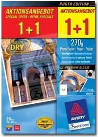 Actual product image Avery BIG PACK Inkjet Photo Paper, 40 Blatt (250 g/m², A4, 40 x)