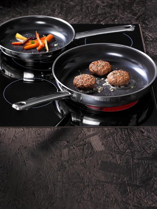 Produktbild WMF Pfannenset Bratpfanne 2tlg 24+28 Induktion Devil Edelstahl beschichtet (28 cm, Bratpfanne, Edelstahl)