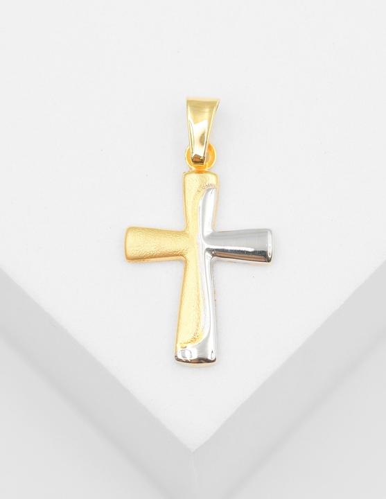 Produktbild Muau Pendant cross yellow gold 750, 23x13mm (750/18K Gelbgold)