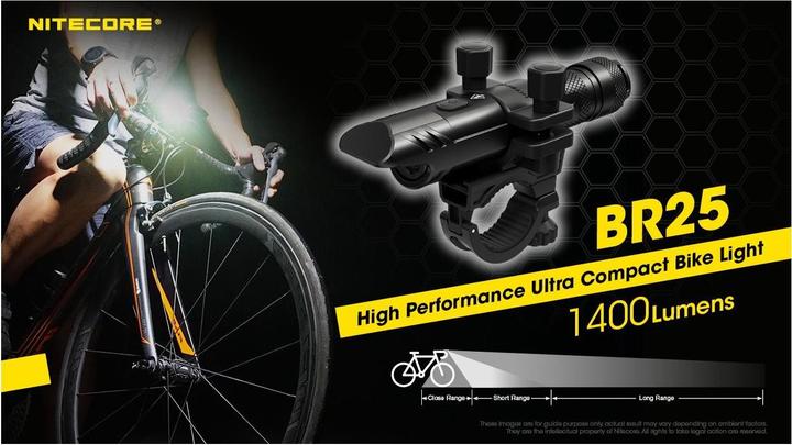 Produktbild Nitecore BR25 Fahrradlicht 1400 Lumen inkl. Akku USB (21 cm)