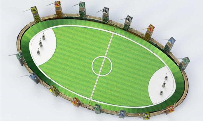 Actual product image Metal Earth Harry Potter Quidditch Pitch