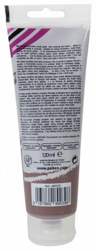Image du produit Pebeo Decocrème Peinture acrylique mate (Marron algue, 120 ml)