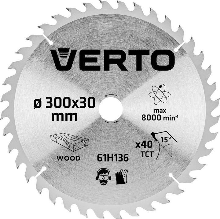 Actual product image Verto Circular saw 300x30mm 40Z 61H136